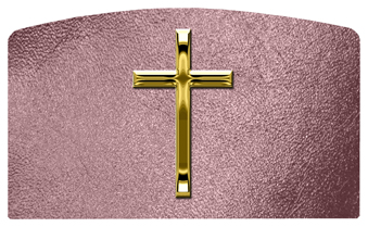 DACRO-510-GD-SH-OR Gold Single Cross Shimmer Orchid